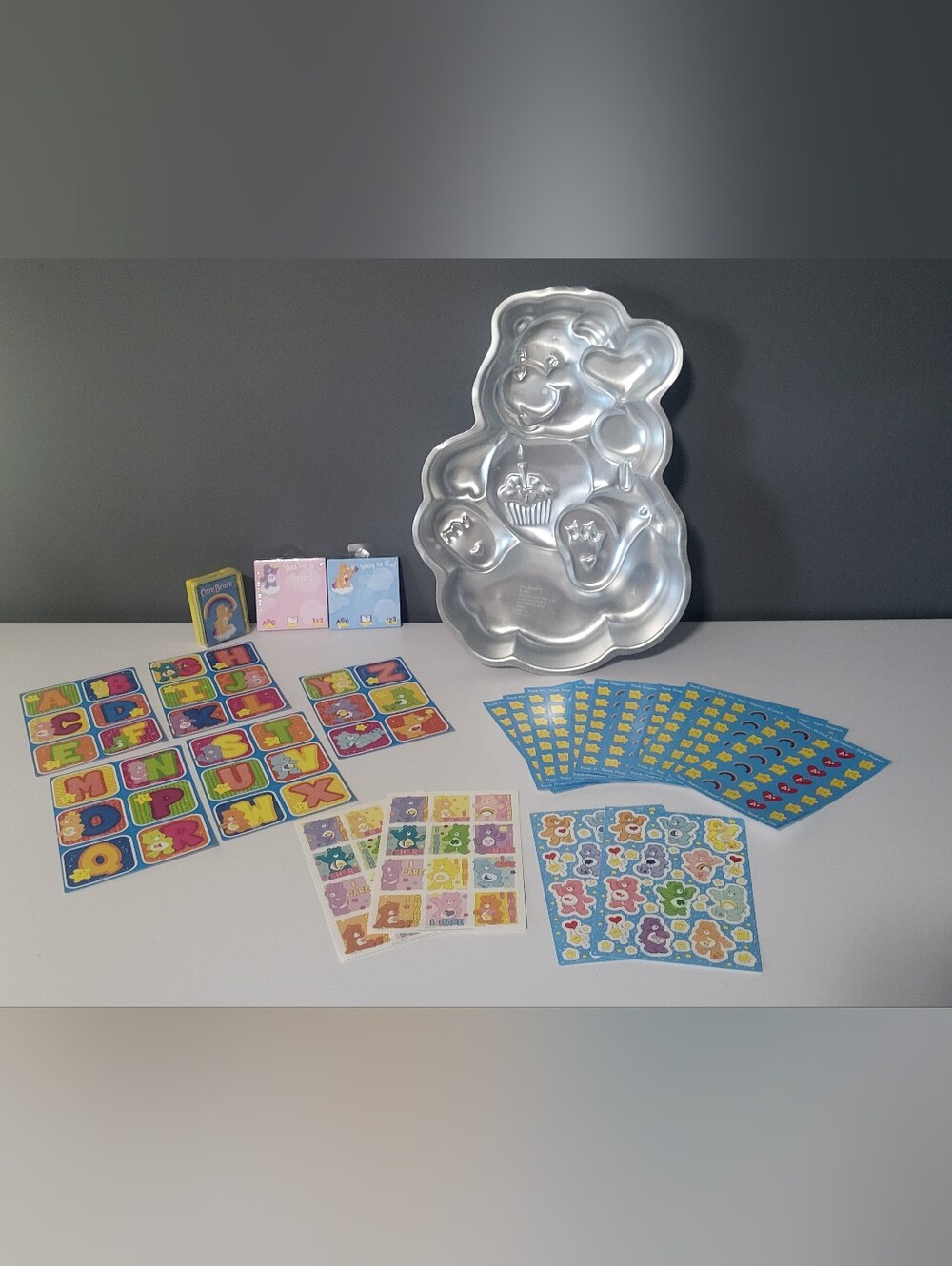 Vintage Carebears Cake Pan & Party Favors